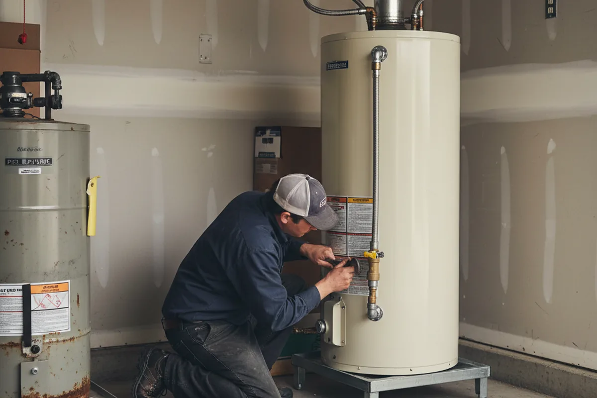 Water heater and shutoff valve replacement in Homeland